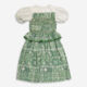 Green & White Patterned Frill Dress - Image 2 - please select to enlarge image