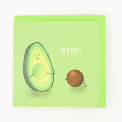 Green Mama Avocado Card - Image 1 - please select to enlarge image