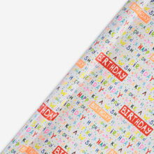 Multicolour Neon Happy Birthday Gift Wrap