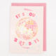 Pink It's Your Birthday Disco Card  - Image 1 - please select to enlarge image