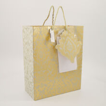 Gold Tone Abstract Gift Bag 26x30cm