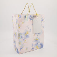 Pink & Blue Floral Gift Bag 26x30cm