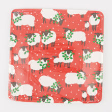 Festive Sheep Paper Plates