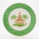 Eight Pack Green Christmas Pagodas Plates - Image 1 - please select to enlarge image