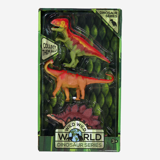3-teiliges mehrfarbiges Dinosaurierfiguren-Set  - Bild 1 - bitte auswählen, um das Bild zu vergrößern
