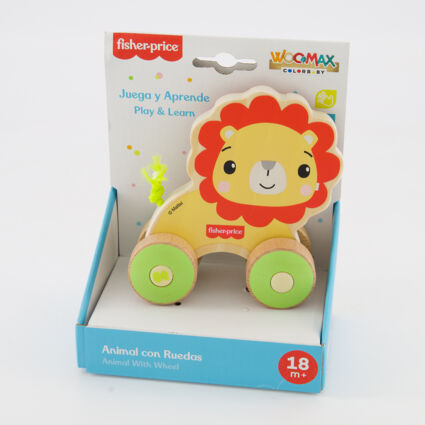 Wooden Wheeled Lion Toy - Image 1 - please select to enlarge image