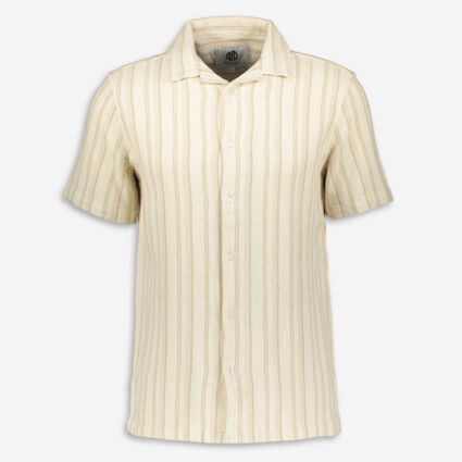 Cream Woven Stripe Shirt  - Image 1 - please select to enlarge image