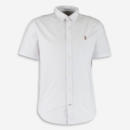 White Oxford Short Sleeve Shirt - Image 1 - please select to enlarge image