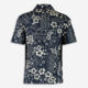 Navy Hawaiian Flowers Shirt  - Image 2 - please select to enlarge image