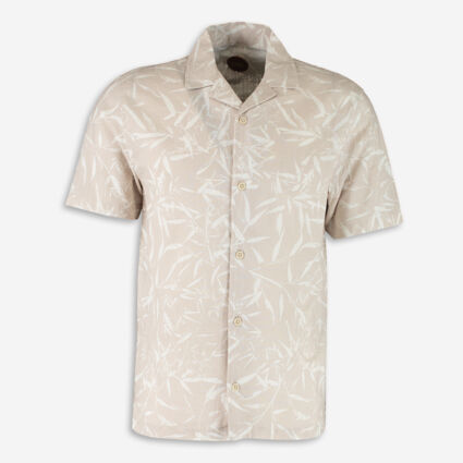 Taupe Bamboo Linen Shirt  - Image 1 - please select to enlarge image