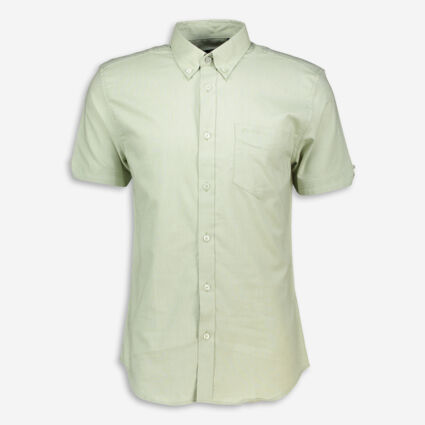 Pistachio Oxford Short Sleeve Casual Shirt - Image 1 - please select to enlarge image