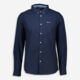 Navy Oxford Long Sleeve Casual Shirt - Image 1 - please select to enlarge image