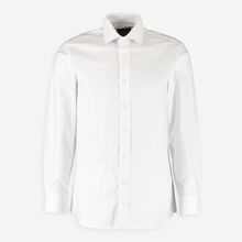 White Patterned Formal Shirt