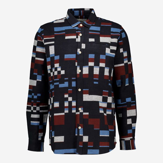 Black Patterned Casual Shirt TK Maxx UK - Main Image