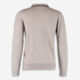 Grey Long Sleeve Polo Knit Shirt - Image 2 - please select to enlarge image