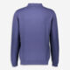 Blue Knitted Long Sleeve Polo Shirt - Image 2 - please select to enlarge image