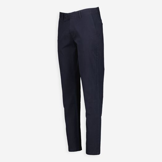 Navy Blue Smart Chino Trousers  - Image 1 - please select to enlarge image