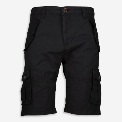 Black Cargo Shorts - Image 1 - please select to enlarge image
