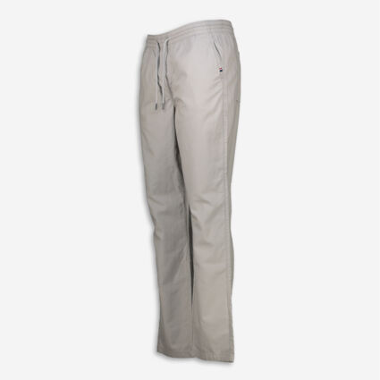 Stone Grey Drawstring Trousers  - Image 1 - please select to enlarge image