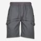 Grey Drawstring Twill Shorts - Image 1 - please select to enlarge image