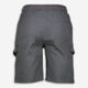 Grey Drawstring Twill Shorts - Image 2 - please select to enlarge image