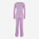 Purple & Orange Ribbed Pyjamas Set - Image 3 - please select to enlarge image
