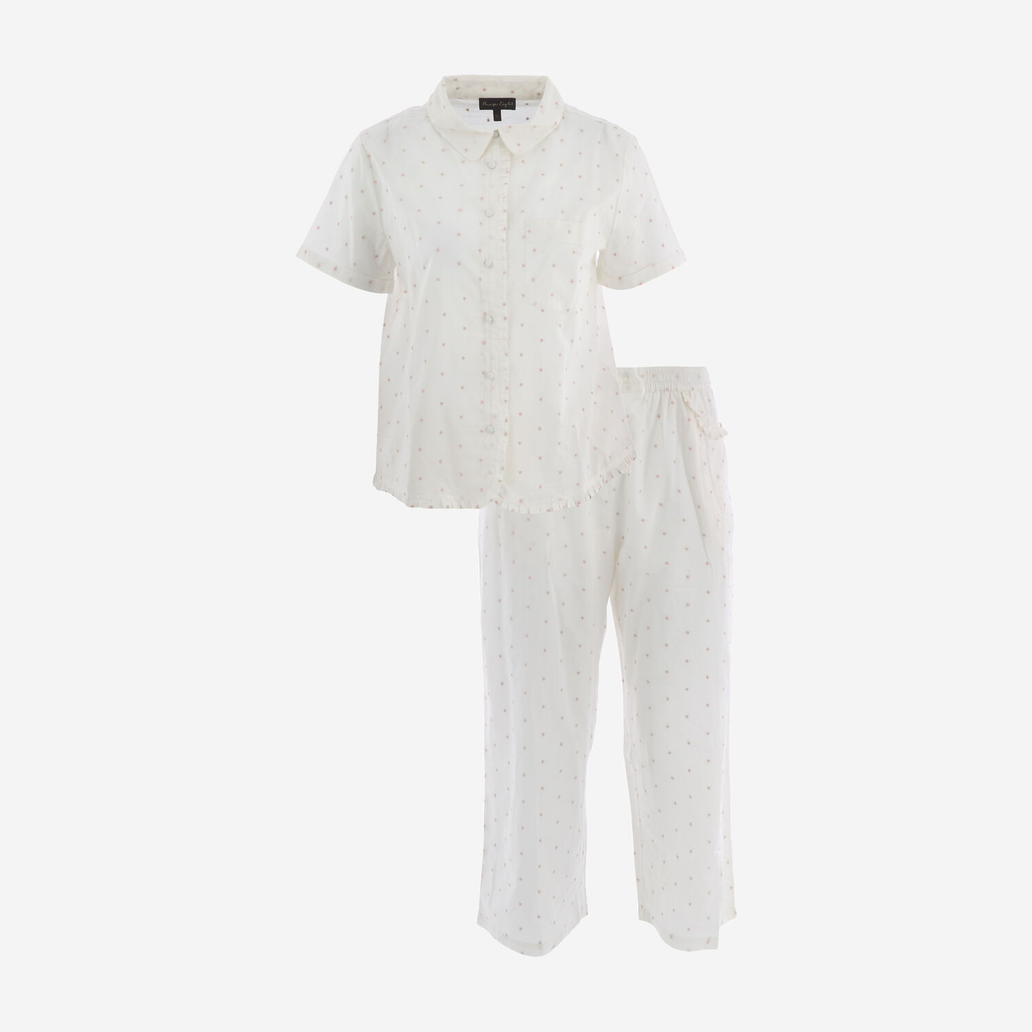 Ivory Pink Ashai Spot Pajama Set TK Maxx UK - Main Image
