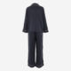 Navy Silk Pyjamas Set - Image 3 - please select to enlarge image