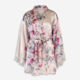 Multicoloured Floral Satin Robe  - Image 1 - please select to enlarge image