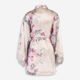 Multicoloured Floral Satin Robe  - Image 2 - please select to enlarge image