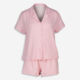 Pink Stripe Shorts Pyjamas  - Image 1 - please select to enlarge image