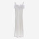 White Feather Slip Maxi Dress - Image 1 - please select to enlarge image