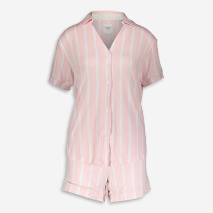 Pink & White Stripe Pyjamas - Image 1 - please select to enlarge image
