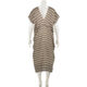 Black & Gold Striped Midi Dress - Image 2 - please select to enlarge image