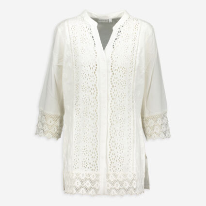 White Beach Blouse    - Image 1 - please select to enlarge image