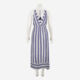 Navy & White Striped Tassel Tie Coverup - Image 2 - please select to enlarge image