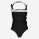 Black Two Piece Swim Suit Set - Image 1 - please select to enlarge image