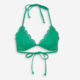 Green Scalloped Bikini Top - Image 1 - please select to enlarge image