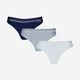 Three Pack Multicolour Lace Panel Thongs - Image 1 - please select to enlarge image