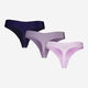 Three Pack No Show Thong Set - Image 2 - please select to enlarge image