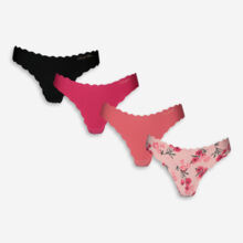 Marilyn Monroe Women's Seamless Sports Band Hipster Panties 5 Pack - Pink  Florals - Medium 