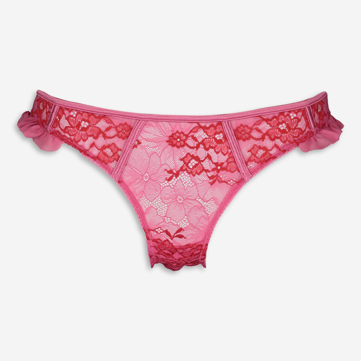 Pink & Red Lace Knickers - TK Maxx UK