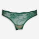 Green Lace Trimmed Briefs  - Image 1 - please select to enlarge image
