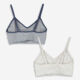 Blue & Grey Two Pack Bralette Set - Image 2 - please select to enlarge image