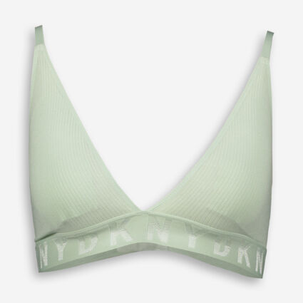 Pale Green Branded Bralette - Image 1 - please select to enlarge image