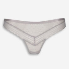 Dove Grey Mesh Thong