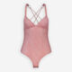 Pink Monogram Bodysuit - Image 1 - please select to enlarge image
