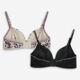 Two Pack Nude & Black Padded Bras - Image 2 - please select to enlarge image