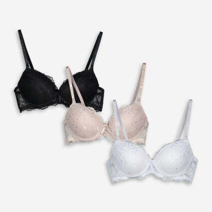 Three Pack Multi Lace Bras - Image 1 - please select to enlarge image