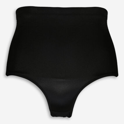 Black Power Mesh High Waist Brief  - Image 1 - please select to enlarge image
